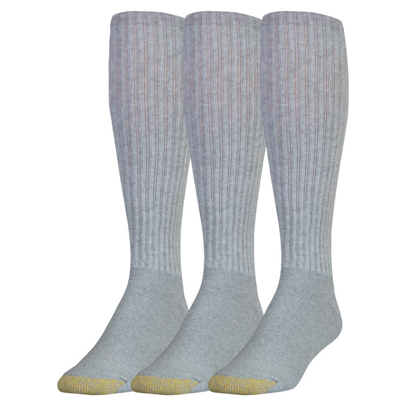 GOLDTOE Gold Toe Men's Ultra Tec Performance OTC Athletic Socks, 3-Pack, Shoe Size: 6-12.5 (2 PK 6 PAIRS), Grey Heather) - Image 1